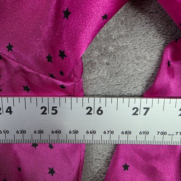 Womens Morgan Taylor Pink & Black Stars Sleep Shirt Button Up Long Sleeve XXL - Picture 4 of 6